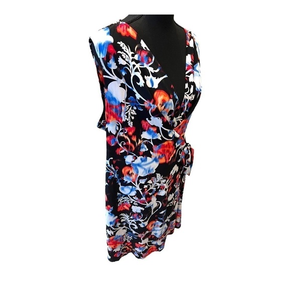 Dana Buchman Floral Dress Sleeveless Wrap XL - Picture 2 of 9